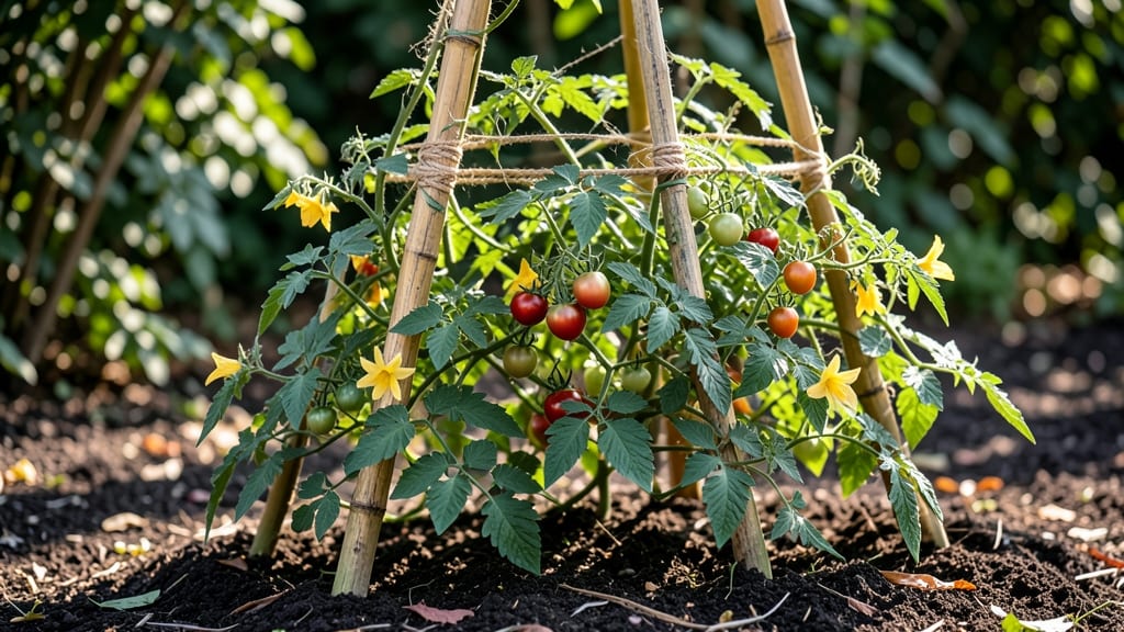 Tomato Teepee Trellis: Space-Saving Support for Towering Harvests