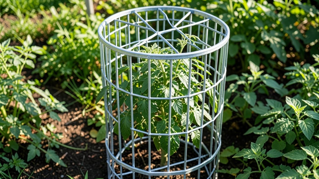Metal Cage Trellis for Determinate Tomatoes