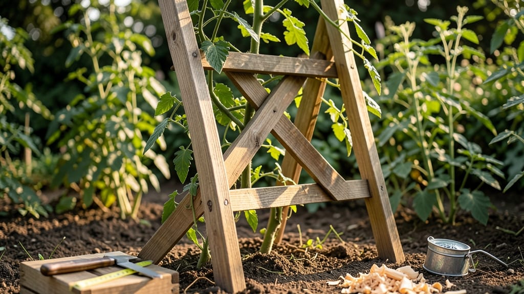 DIY Wooden A-Frame Trellis