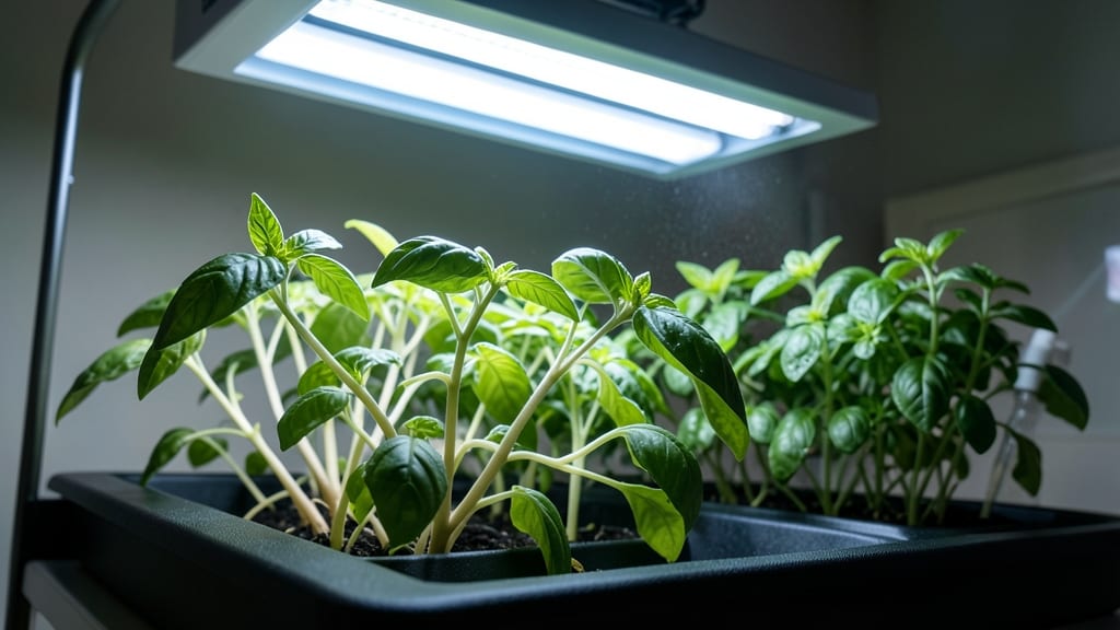 Indoor Grow Lights for Winter Basil