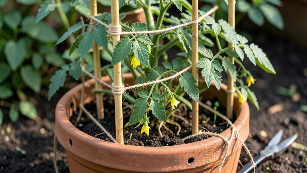 DIY Tomato Trellis for Pots: Space-Saving Vertical Garden Hack