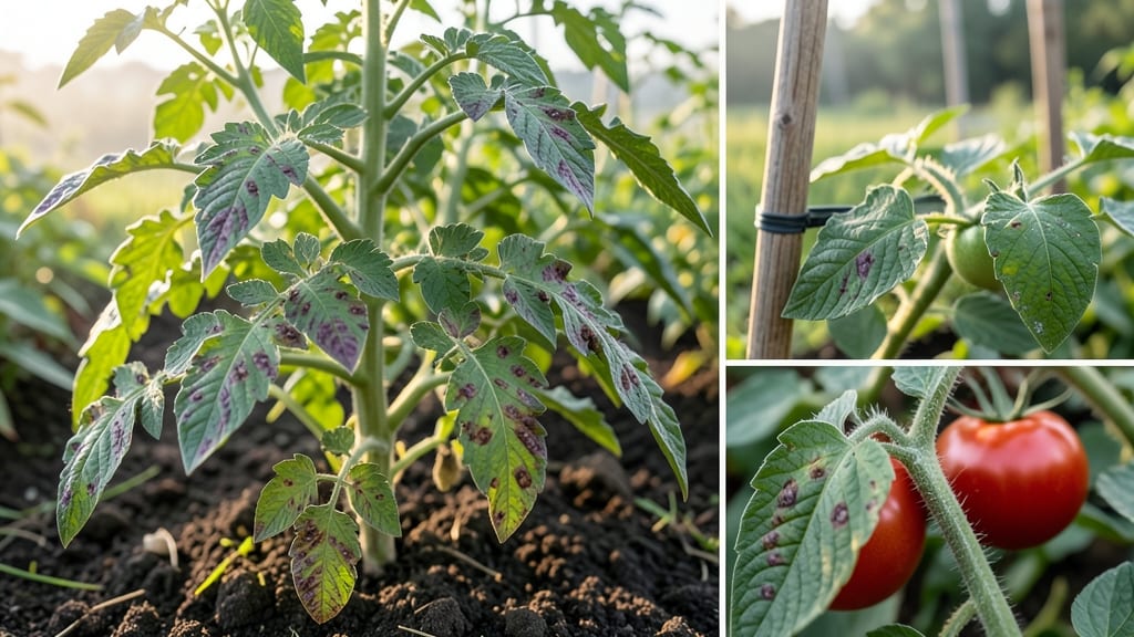 Purple Spots on Tomato Leaves: Quick Fix for Blight-Free Plants