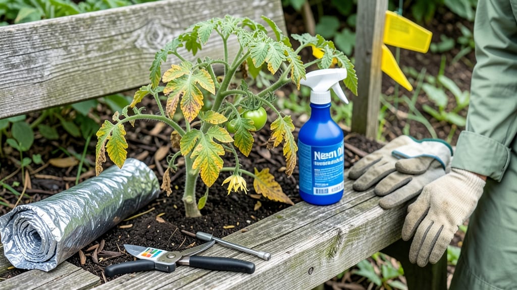 Heat Stress Tomato Leaf Curl Virus Treatment: Neem Oil Rescue for Crinkled Foliage