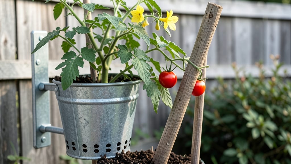 Tomato Bucket Stand: Space-Saving Support for Towering Vines
