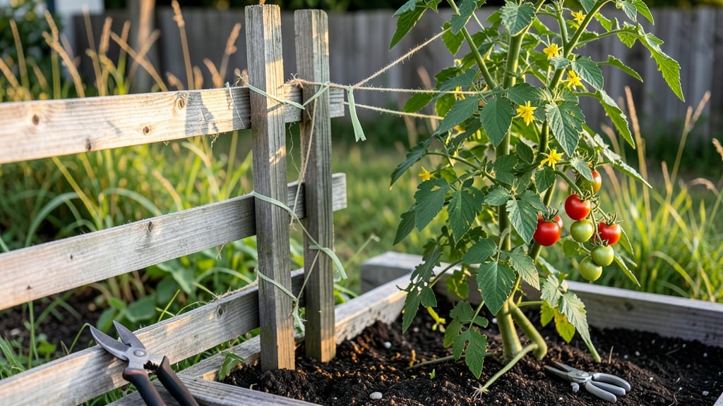 Tomato String Trellis: Vertical Garden Space-Saver for Towering Vines