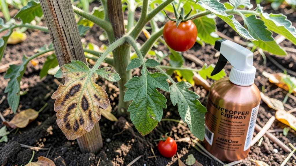 Tomato Leaf Blight: Copper Fungicide Spray Fix for Foliage Revival