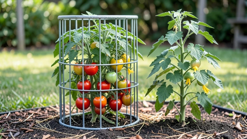 Pictures of Tomato Cages: Towering Vines With Sturdy Support Styles