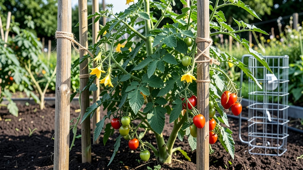 Staking Indeterminate Tomato Plants: Support System Secrets for Sky-High Harvests