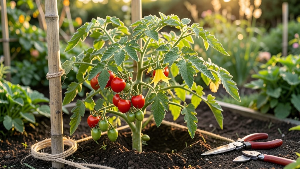 How to Tie Up Tomato Plants: Sturdy Trellis Tricks for Bush Control