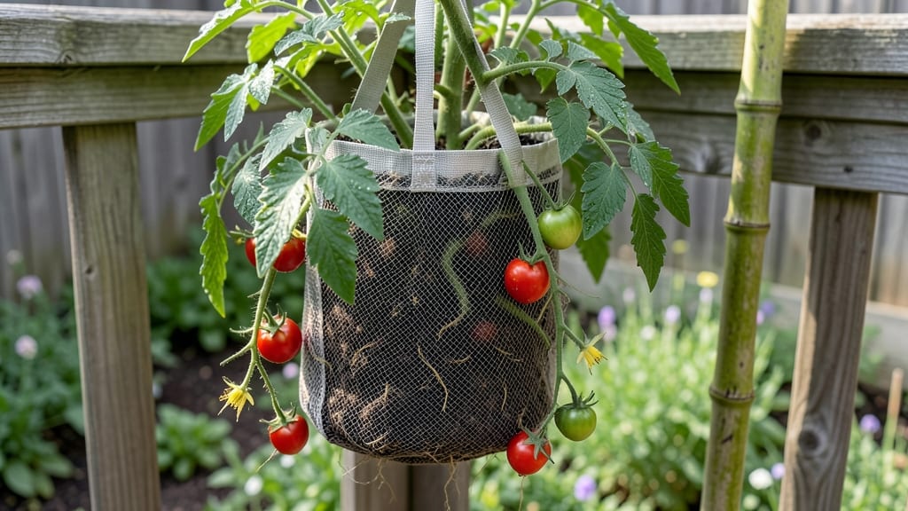 Hanging Upside Down Tomato Planter: Space-Saving Harvest for Balconies and Small Gardens